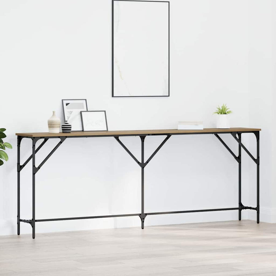 Wandtafel artisanaal eikenkleurig 200 x 29 x 75 cm