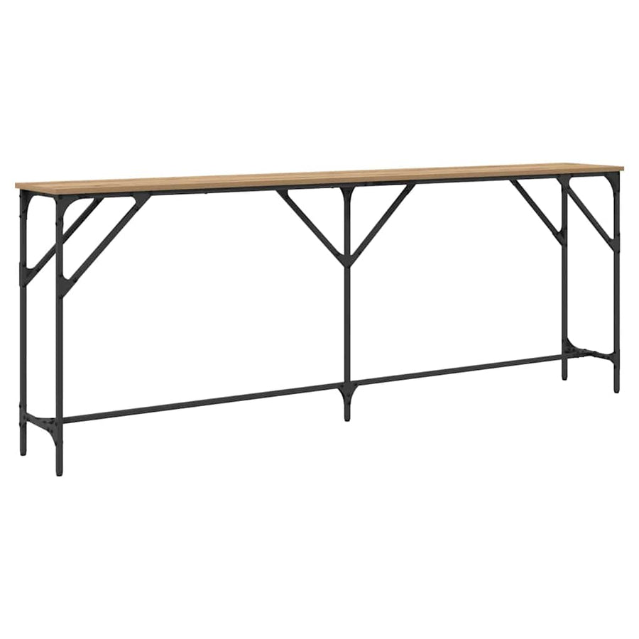 Wandtafel artisanaal eikenkleurig 200 x 29 x 75 cm