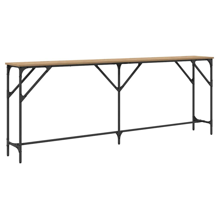 Wandtafel artisanaal eikenkleurig 200 x 29 x 75 cm