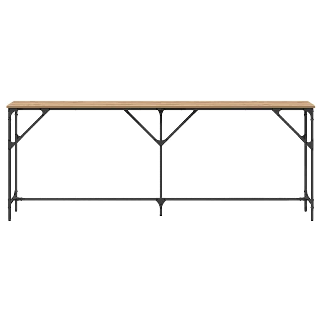 Wandtafel artisanaal eikenkleurig 200 x 29 x 75 cm