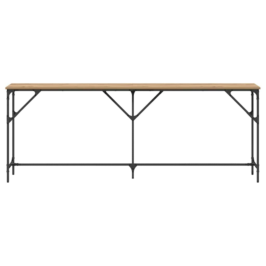 Wandtafel artisanaal eikenkleurig 200 x 29 x 75 cm