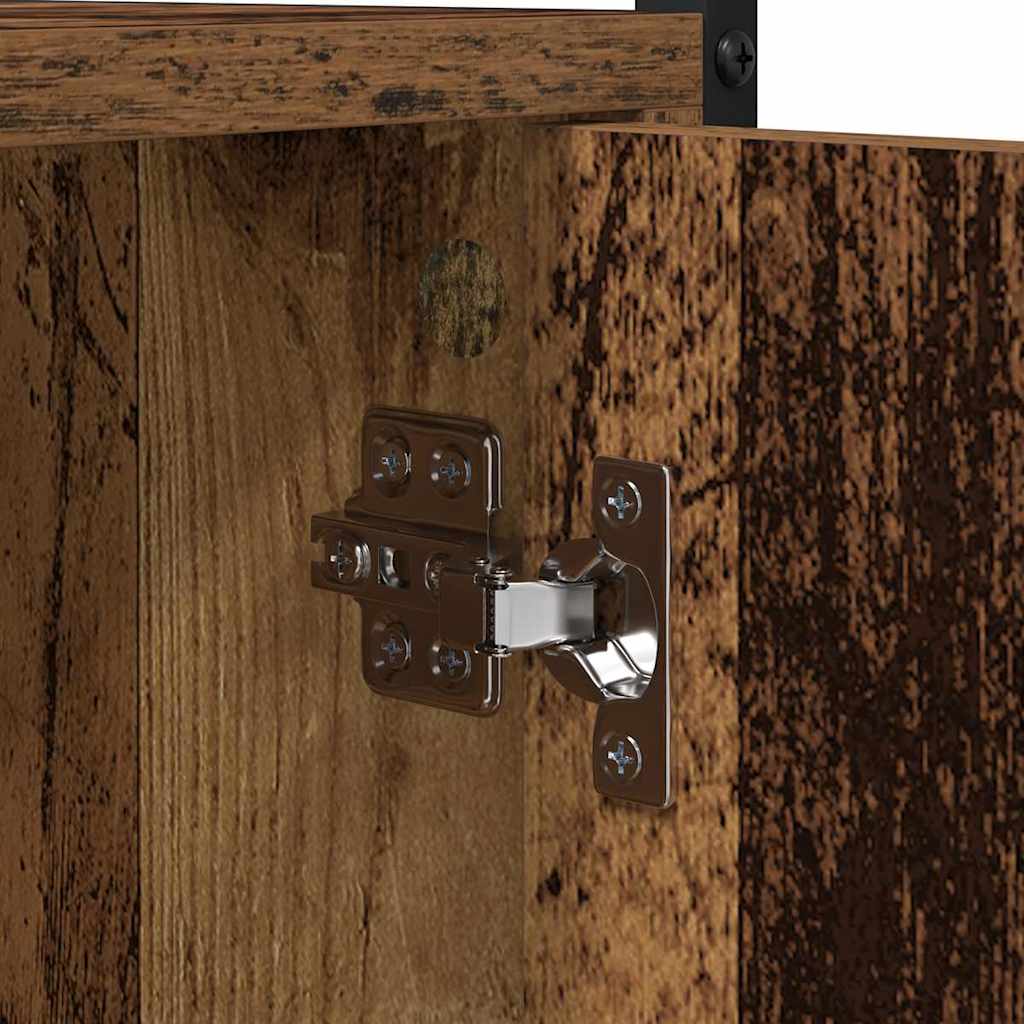 Wasmachinekast Oudhout 68 x 48,5 x 194 cm Bewerkt hout