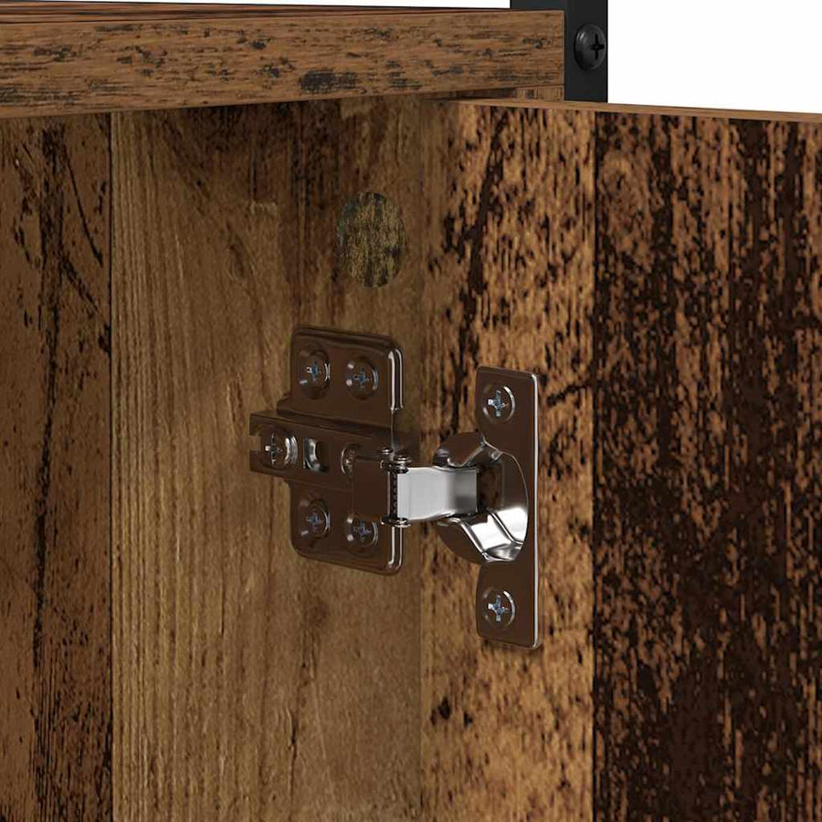 Wasmachinekast Oudhout 68 x 48,5 x 194 cm Bewerkt hout