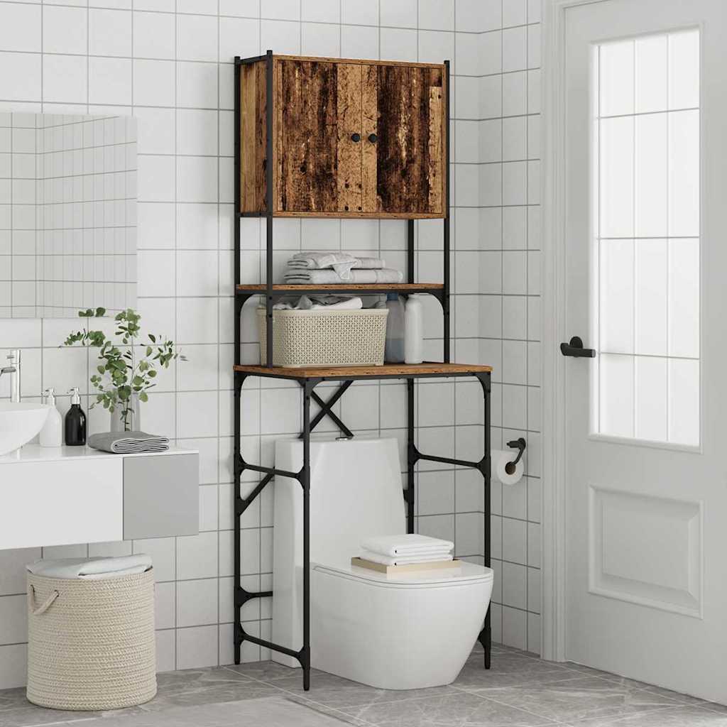 Wasmachinekast Oudhout 68 x 48,5 x 194 cm Bewerkt hout