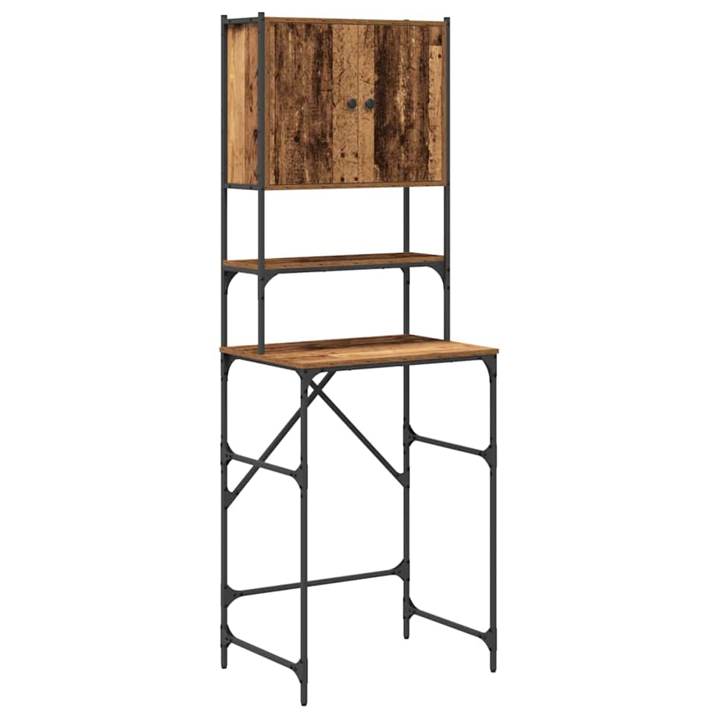 Wasmachinekast Oudhout 68 x 48,5 x 194 cm Bewerkt hout
