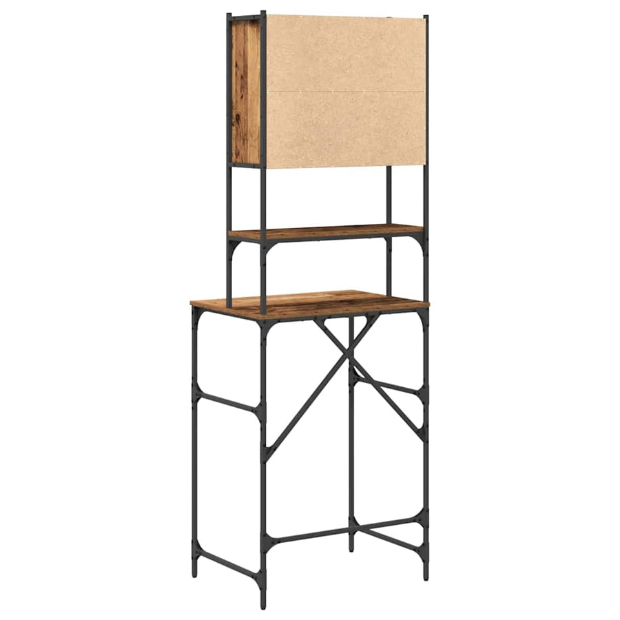 Wasmachinekast Oudhout 68 x 48,5 x 194 cm Bewerkt hout