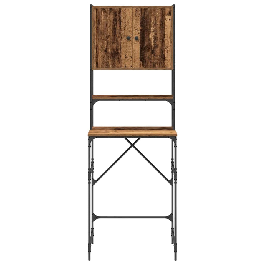 Wasmachinekast Oudhout 68 x 48,5 x 194 cm Bewerkt hout