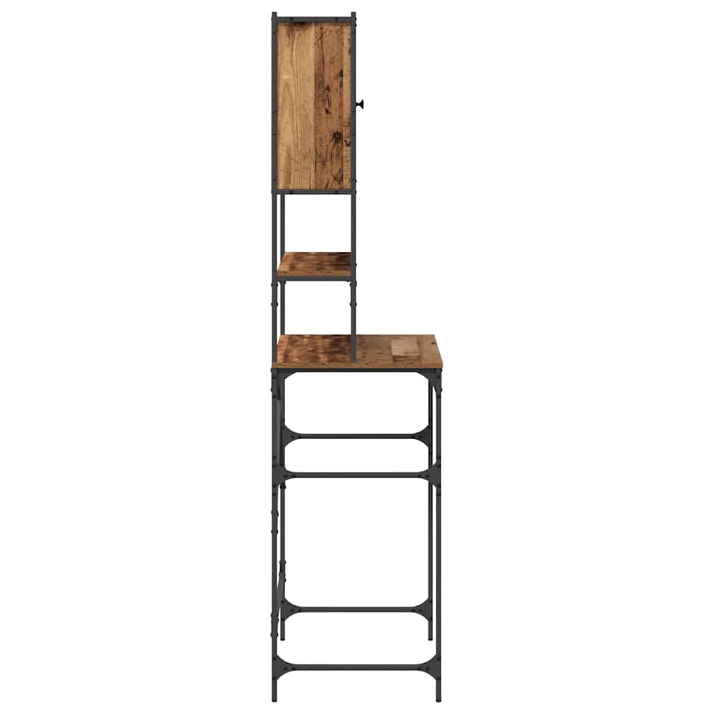 Wasmachinekast Oudhout 68 x 48,5 x 194 cm Bewerkt hout