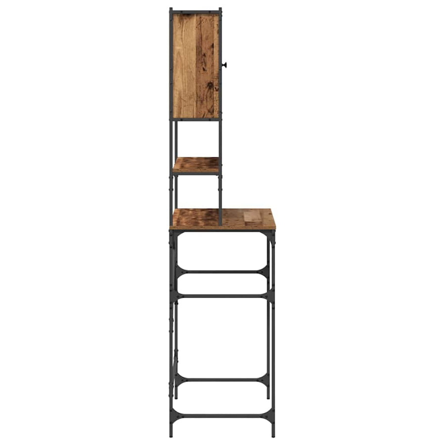 Wasmachinekast Oudhout 68 x 48,5 x 194 cm Bewerkt hout