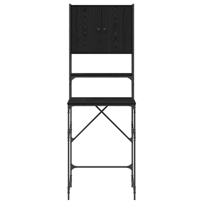 Wasmachinekast Zwart 0ak 68 x 48,5 x 194 cm Bewerkt hout