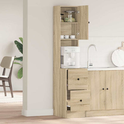 Keukenkast met lade Beige 35 x 50 x 180 cm Bewerkt hout