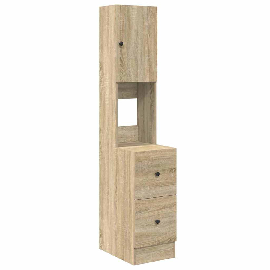 Keukenkast met lade Beige 35 x 50 x 180 cm Bewerkt hout