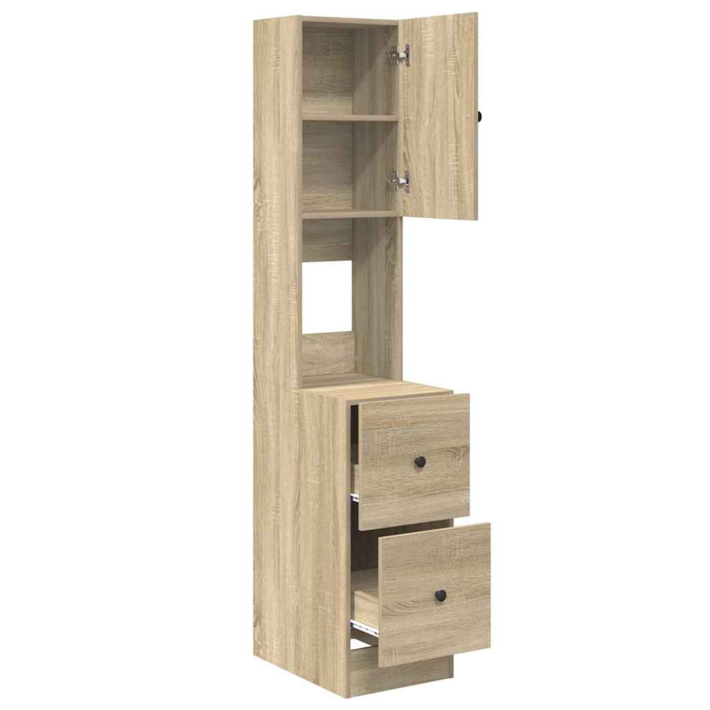 Keukenkast met lade Beige 35 x 50 x 180 cm Bewerkt hout