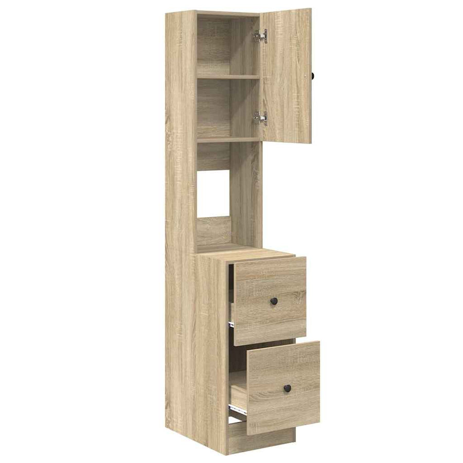 Keukenkast met lade Beige 35 x 50 x 180 cm Bewerkt hout