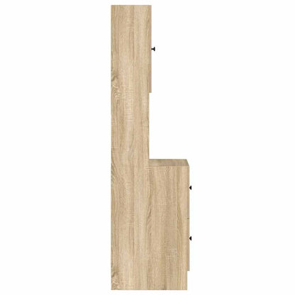 Keukenkast met lade Beige 35 x 50 x 180 cm Bewerkt hout