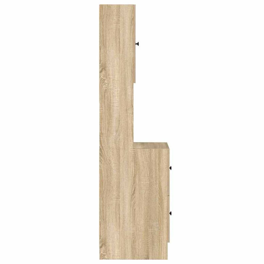 Keukenkast met lade Beige 35 x 50 x 180 cm Bewerkt hout