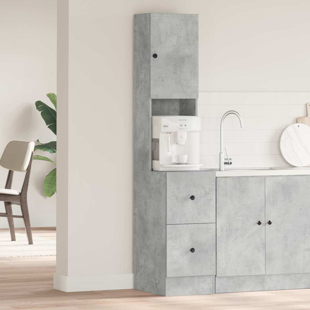 Keukenkast met lade Grijs 35 x 50 x 180 cm Bewerkt hout