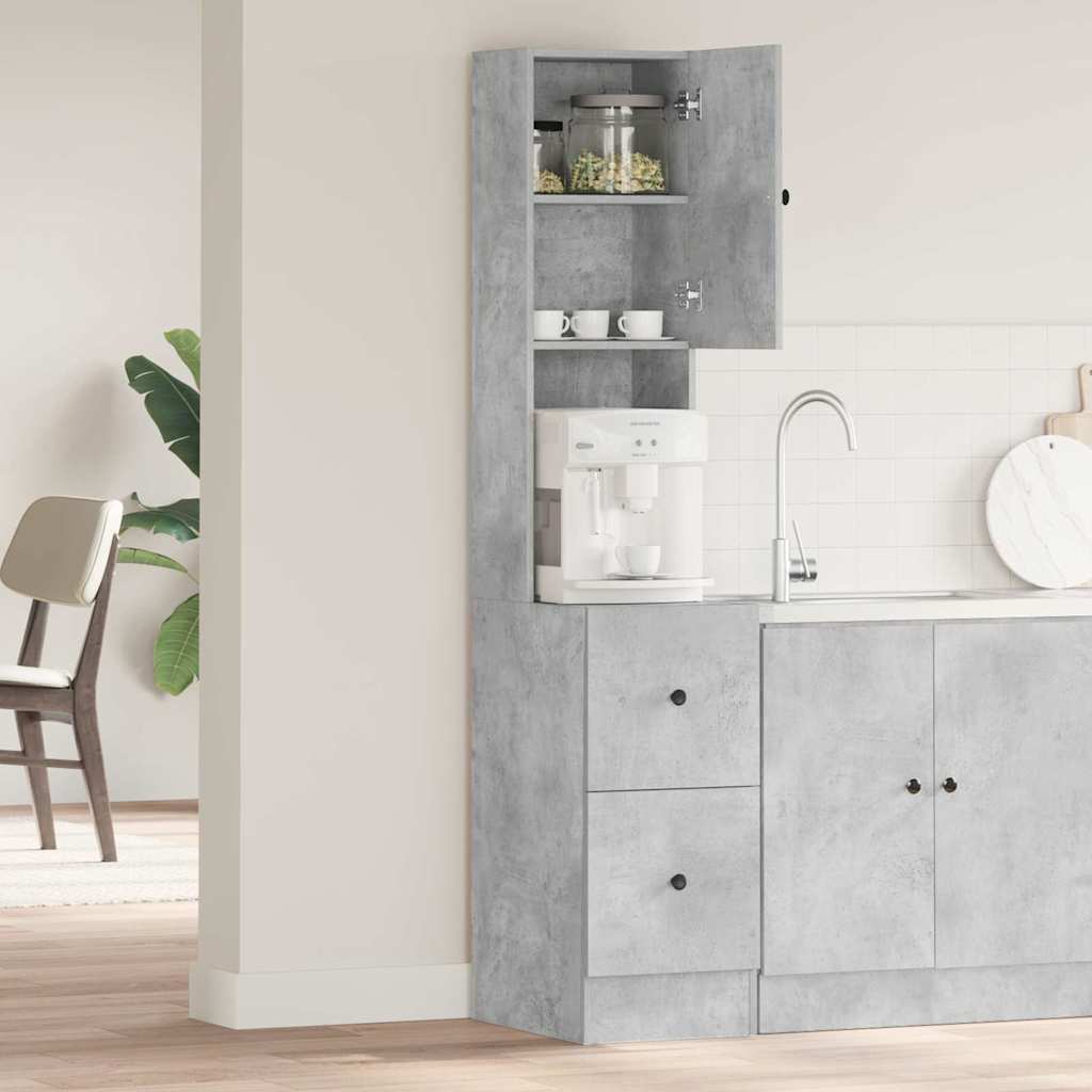 Keukenkast met lade Grijs 35 x 50 x 180 cm Bewerkt hout