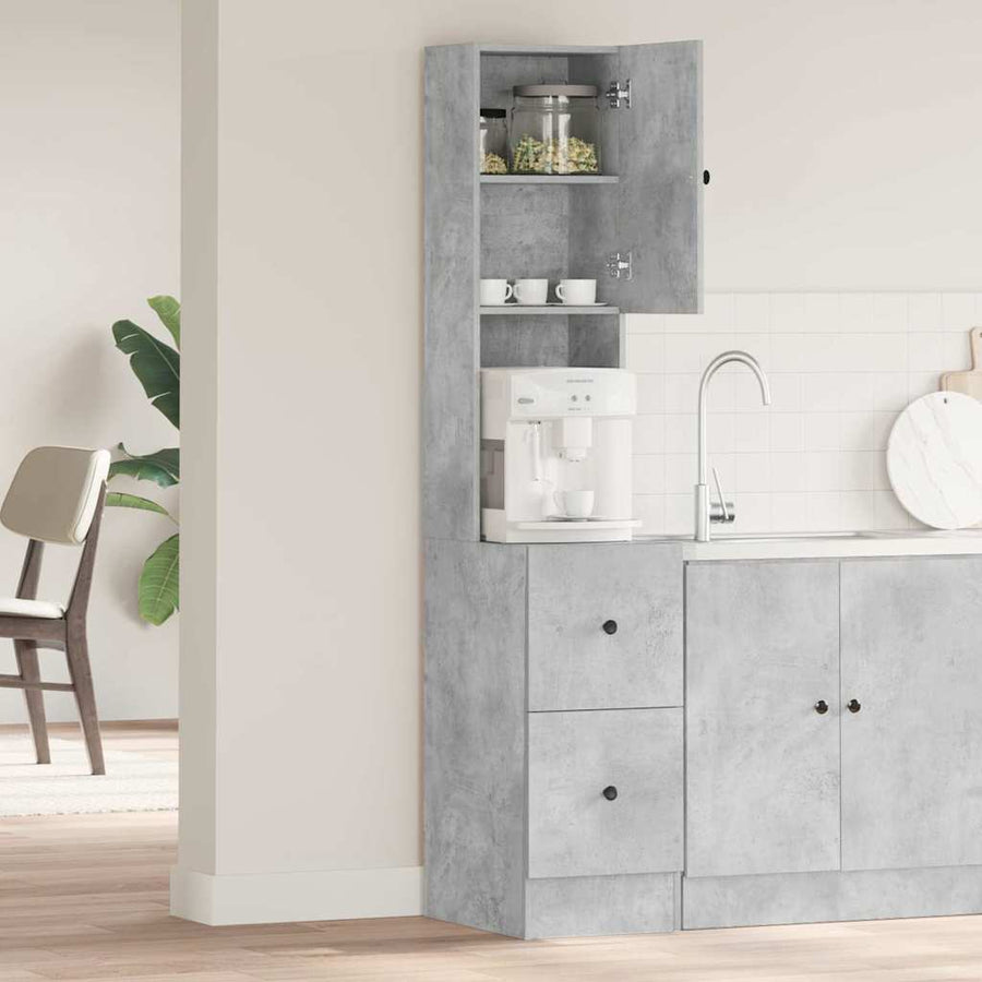 Keukenkast met lade Grijs 35 x 50 x 180 cm Bewerkt hout