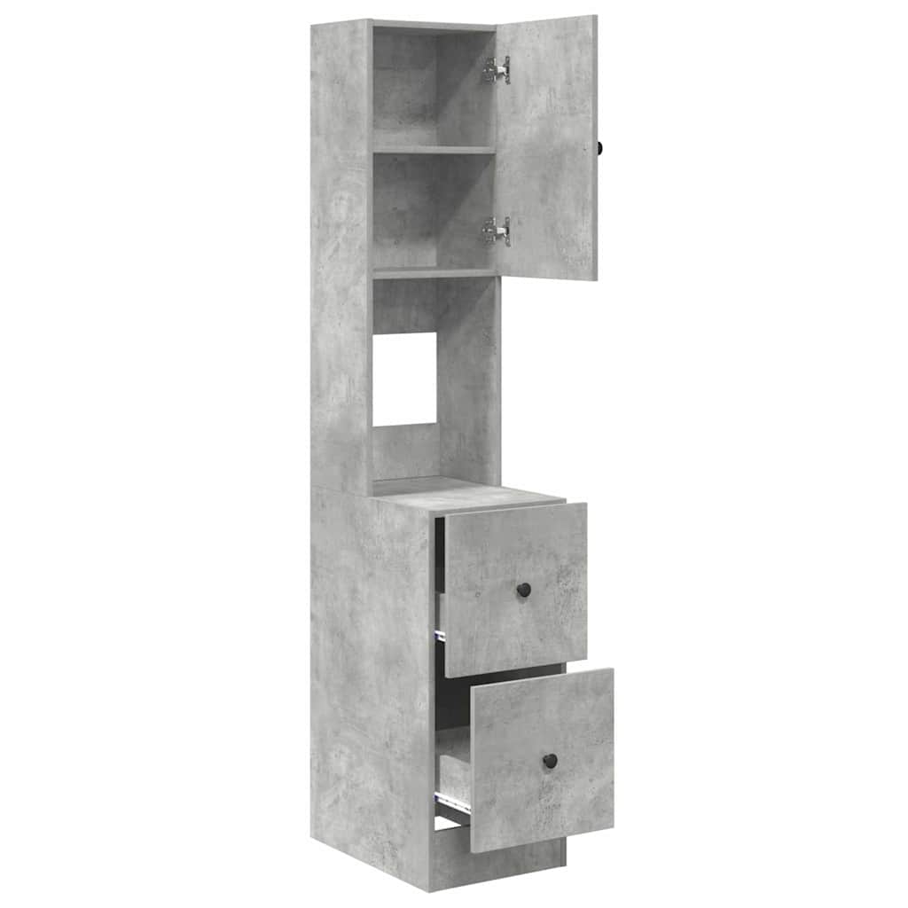 Keukenkast met lade Grijs 35 x 50 x 180 cm Bewerkt hout