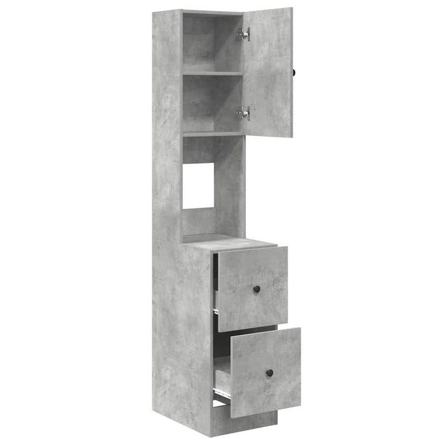 Keukenkast met lade Grijs 35 x 50 x 180 cm Bewerkt hout