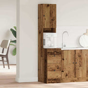 Keukenkast bewerkt hout 32x50x180 cm bruin