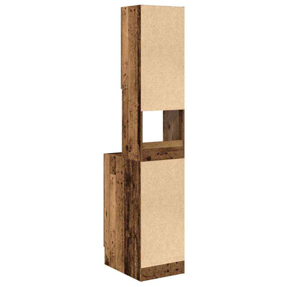 Keukenkast met lade met plank met opslag met de deur Oud hout Bewerkt hout