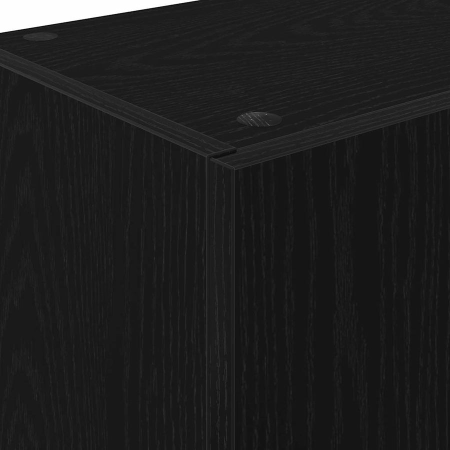 Keukenkast met lade met plank met opslag met de deur Zwart eiken Bewerkt hout