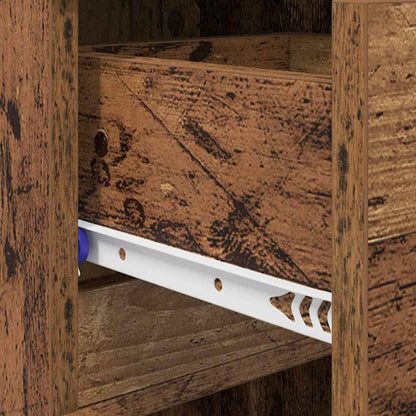Schoenenkast met lade Oudhout 100,5 x 28 x 100 cm Bewerkt hout