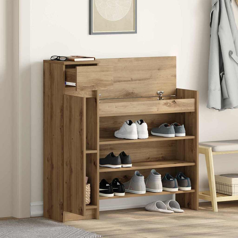 Schoenenkast Artisan Eiken 100,5 x 28 x 100 cm Bewerkt hout