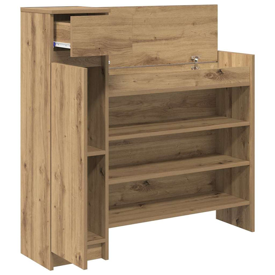 Schoenenkast Artisan Eiken 100,5 x 28 x 100 cm Bewerkt hout
