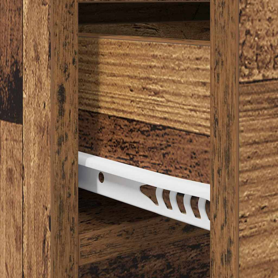 Halmeubelset met lade met opslag Oud hout 90 x 31 x 46,5 cm Bewerkt hout