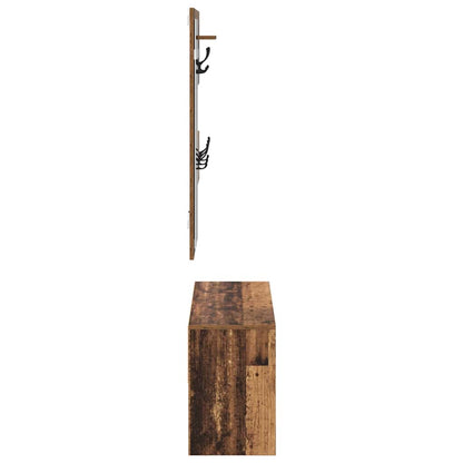Halmeubelset met lade met opslag Oud hout 90 x 31 x 46,5 cm Bewerkt hout