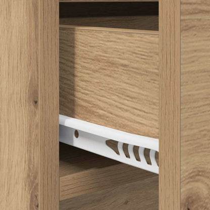 Halmeubelset met lade 4 pcs Ambachtelijk eiken Bewerkt hout