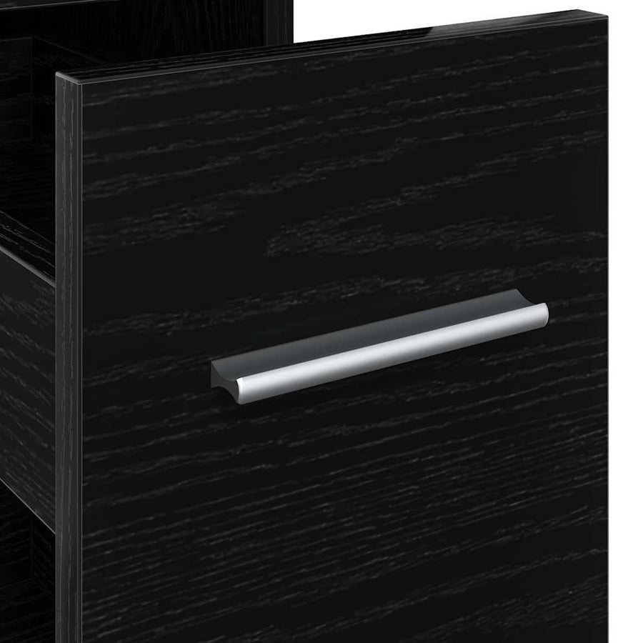 Slimme Badkamerkast Zwart eiken 22 x 44 x 61.5 cm Spaanplaat