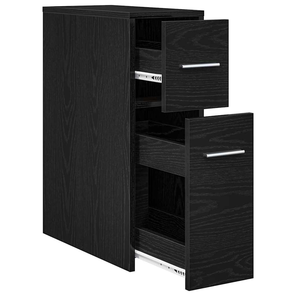 Slimme Badkamerkast Zwart eiken 22 x 44 x 61.5 cm Spaanplaat