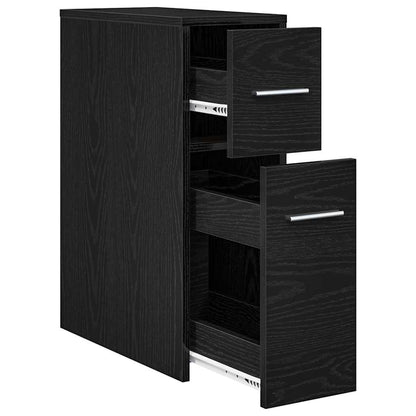 Slimme Badkamerkast Zwart eiken 22 x 44 x 61.5 cm Spaanplaat
