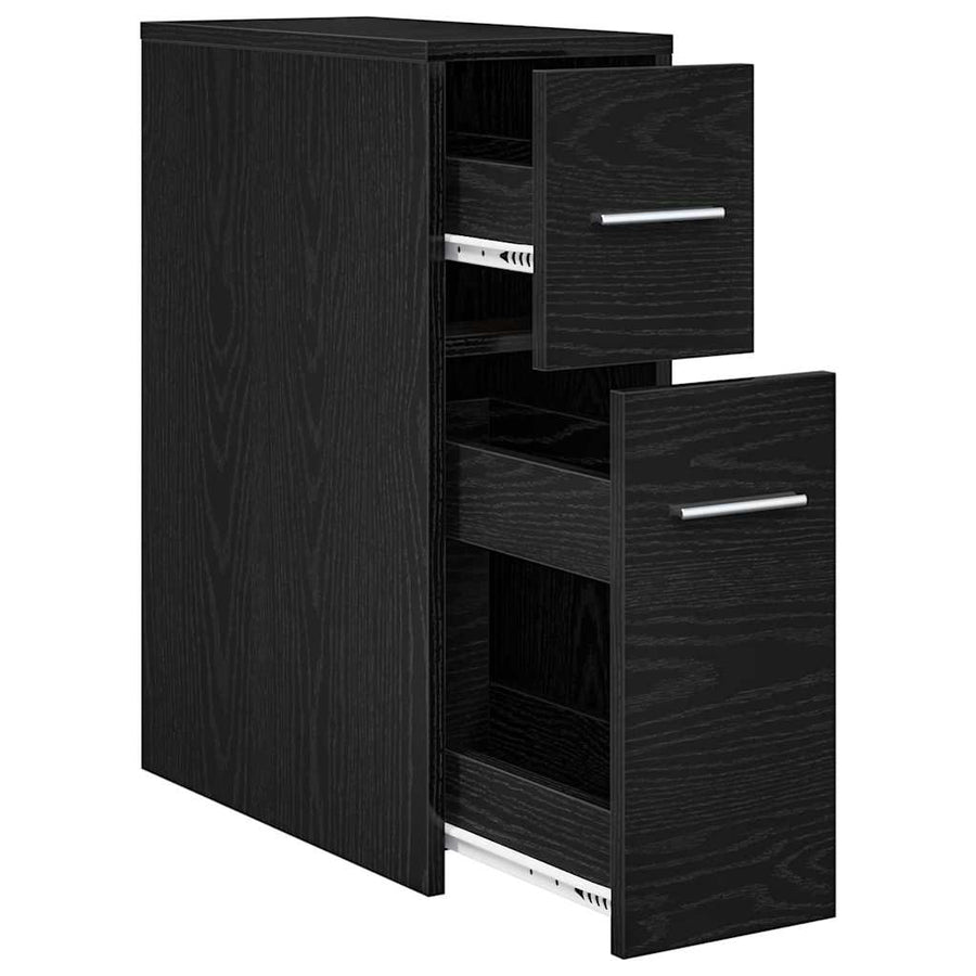 Slimme Badkamerkast Zwart eiken 22 x 44 x 61.5 cm Spaanplaat
