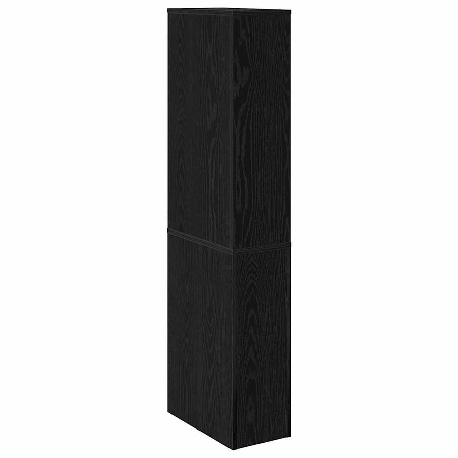 Nauwe badkamer kast Zwart eiken 22 x 41 x 135 cm Spaanplaat