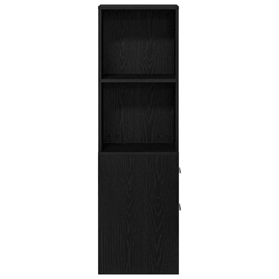 Nauwe badkamer kast Zwart eiken 22 x 41 x 135 cm Spaanplaat