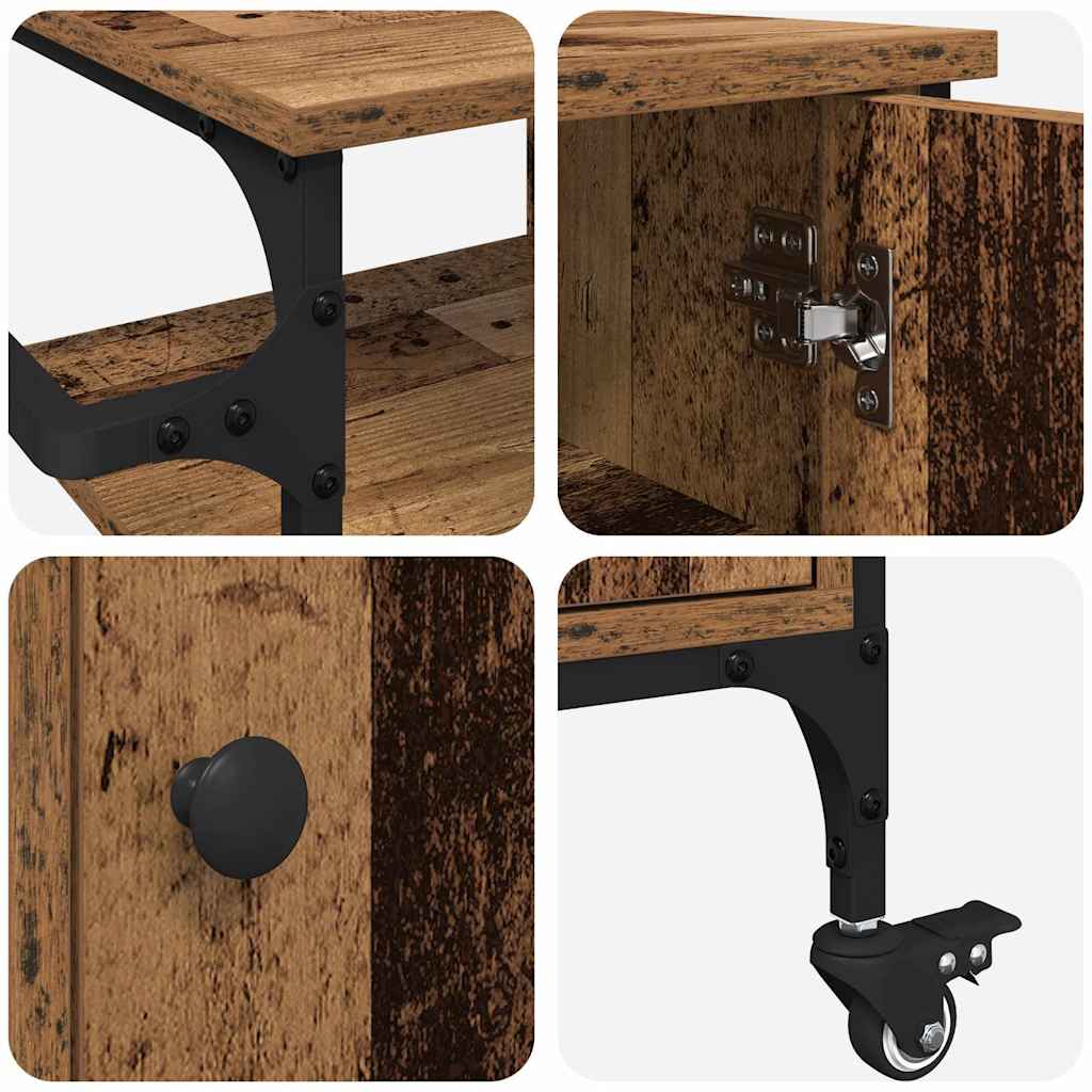 Keuken Trolley Oudhout 87.5 x 39 x 84.5 cm Bewerkt hout