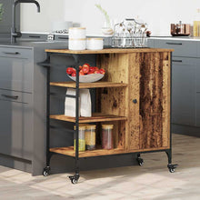 Keuken Trolley Oudhout 87.5 x 39 x 84.5 cm Bewerkt hout