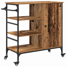 Keuken Trolley Oudhout 87.5 x 39 x 84.5 cm Bewerkt hout