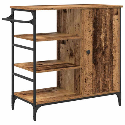 Keuken Trolley Oudhout 87.5 x 39 x 84.5 cm Bewerkt hout