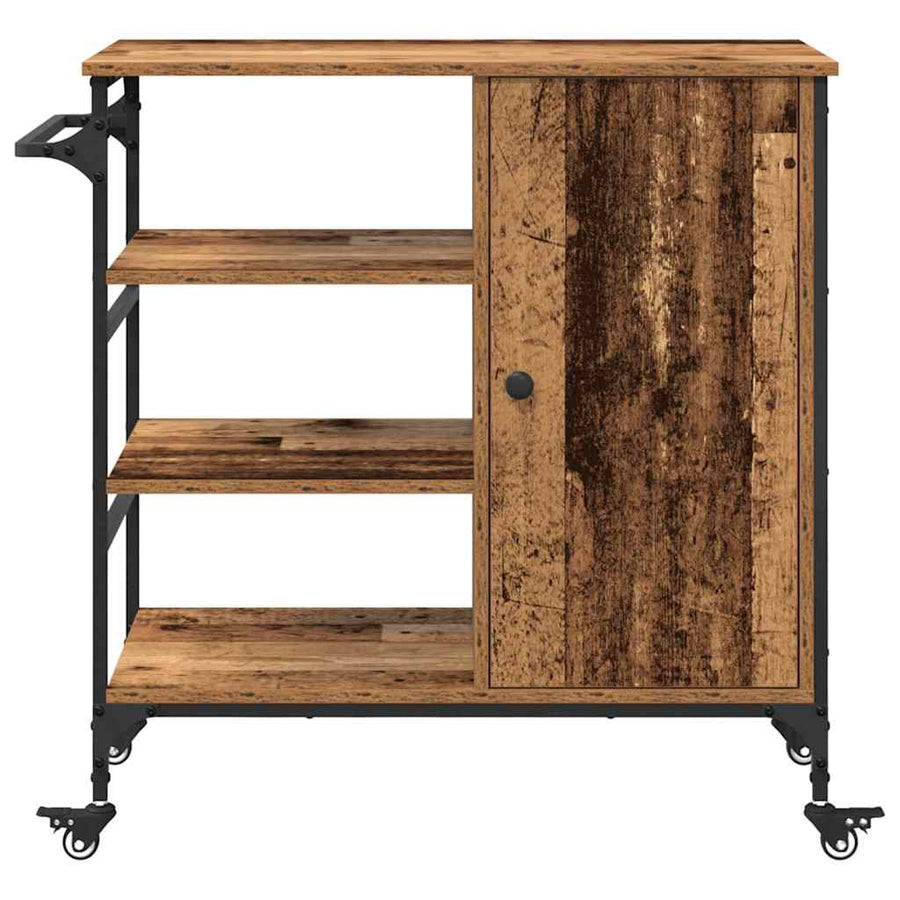 Keuken Trolley Oudhout 87.5 x 39 x 84.5 cm Bewerkt hout