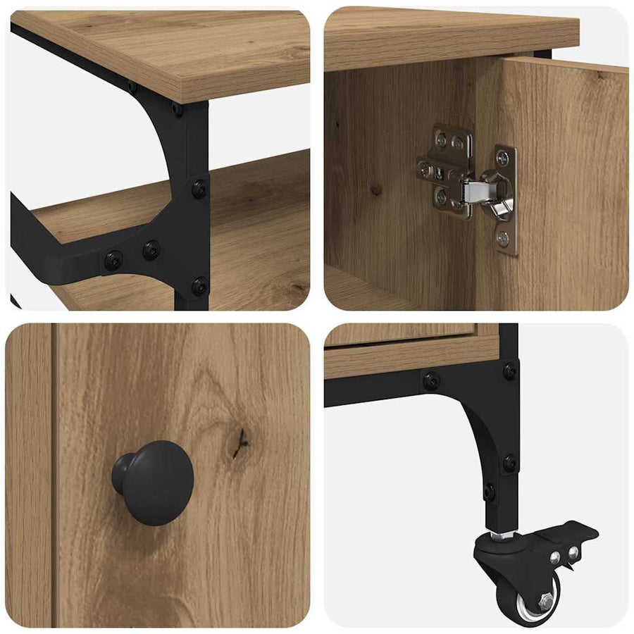 Keuken Trolley Artisan Eiken 87.5 x 39 x 84.5 cm Bewerkt hout