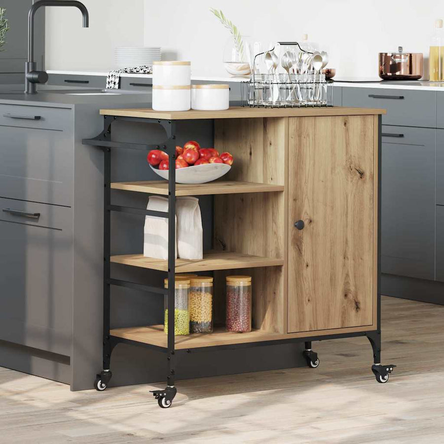 Keuken Trolley Artisan Eiken 87.5 x 39 x 84.5 cm Bewerkt hout