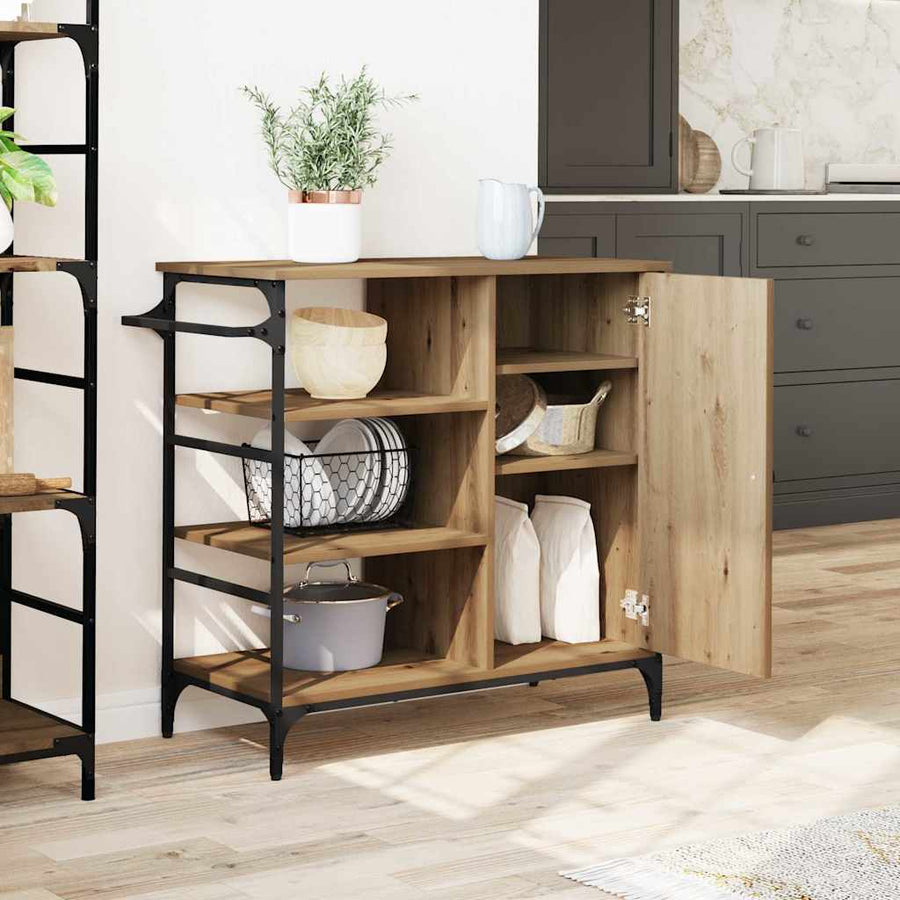 Keuken Trolley Artisan Eiken 87.5 x 39 x 84.5 cm Bewerkt hout