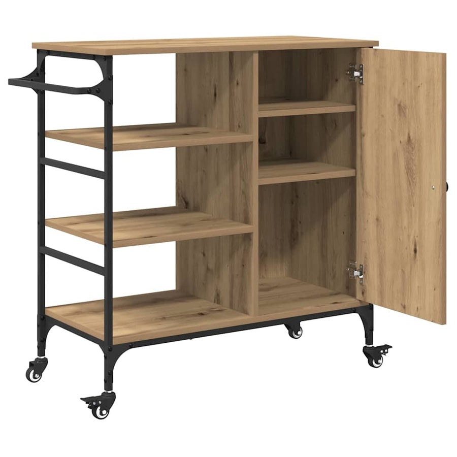 Keuken Trolley Artisan Eiken 87.5 x 39 x 84.5 cm Bewerkt hout