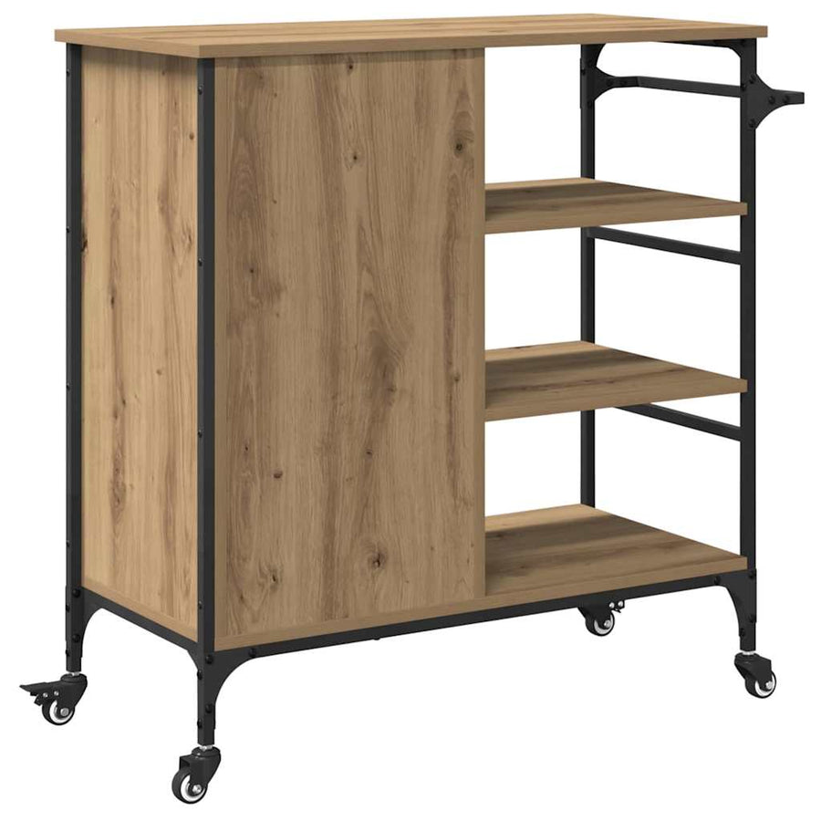 Keuken Trolley Artisan Eiken 87.5 x 39 x 84.5 cm Bewerkt hout